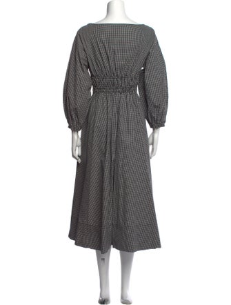 Proenza Schouler Plaid Print Long Dress