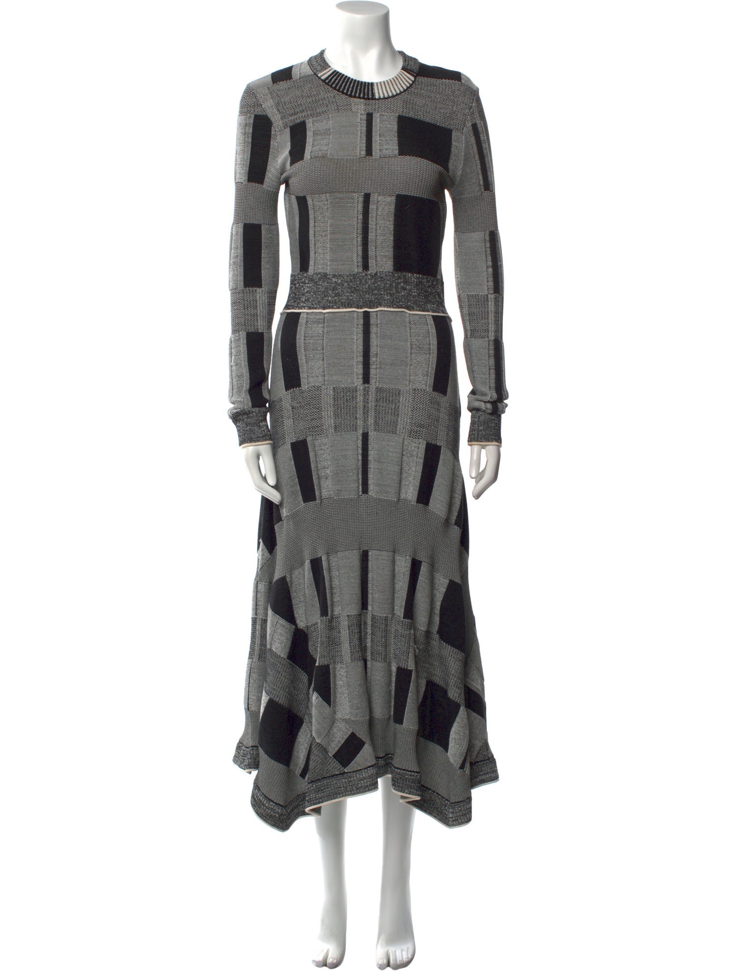 Proenza Schouler Plaid Print Long Dress