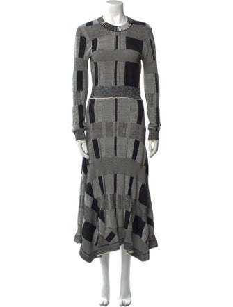 Proenza Schouler Plaid Print Long Dress