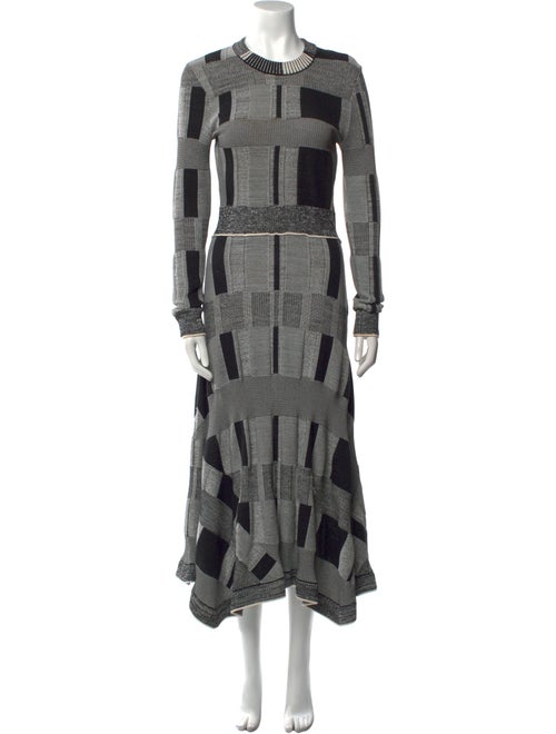 Proenza Schouler Plaid Print Long Dress