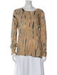 Proenza Schouler Printed Bateau Neckline Blouse
