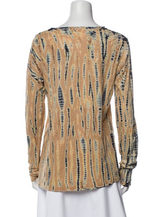 Proenza Schouler Printed Bateau Neckline Blouse