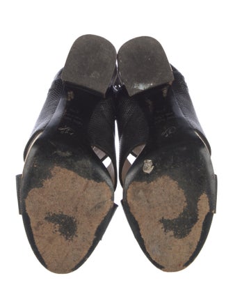 Proenza Schouler Embossed Leather Animal Print Slingback Sandals