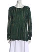 Proenza Schouler Striped Scoop Neck Blouse