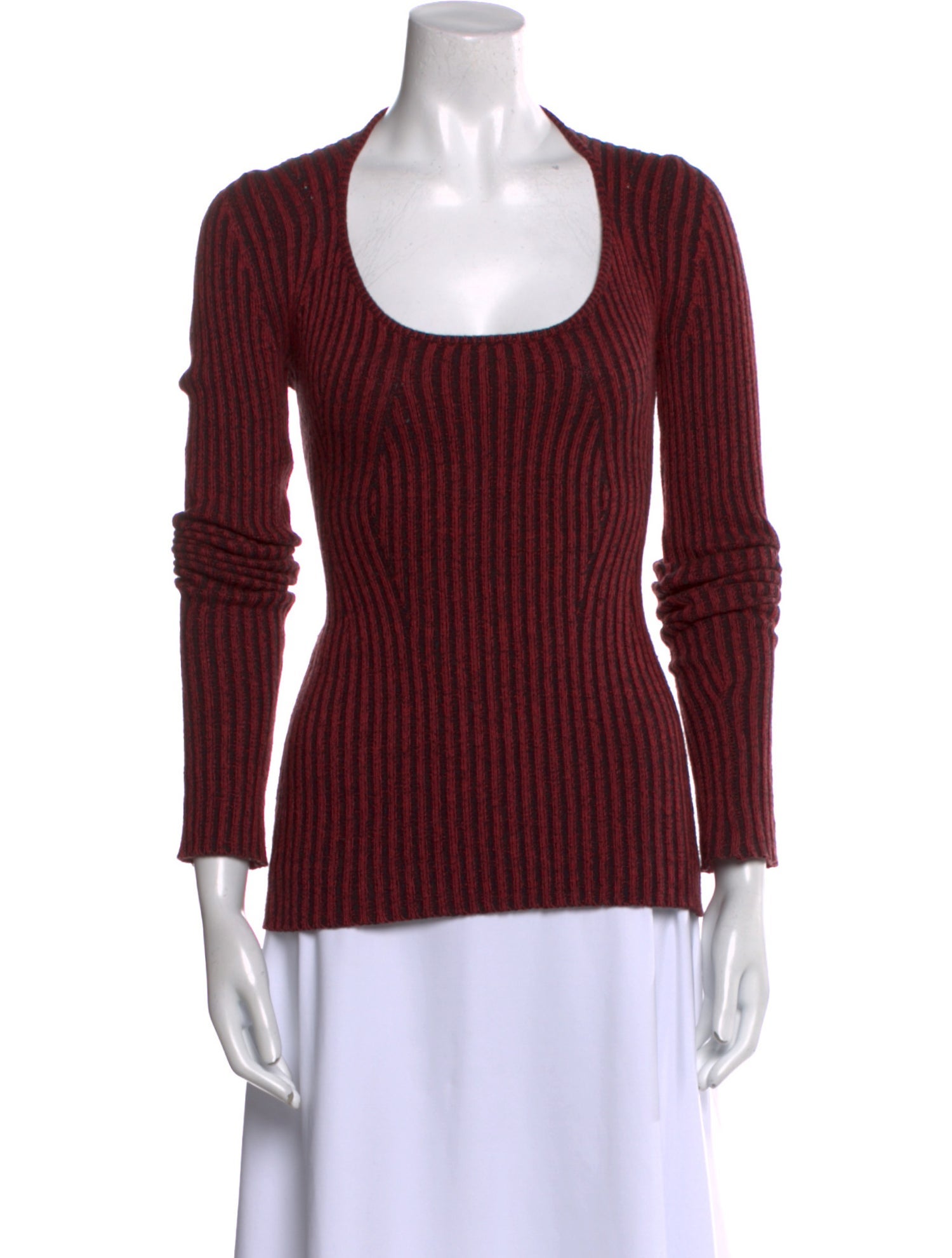 Proenza Schouler White Label Scoop Neck Three-Quarter Sleeve Top