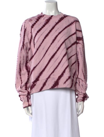 Proenza Schouler Tie-Dye Print Crew Neck Sweatshirt