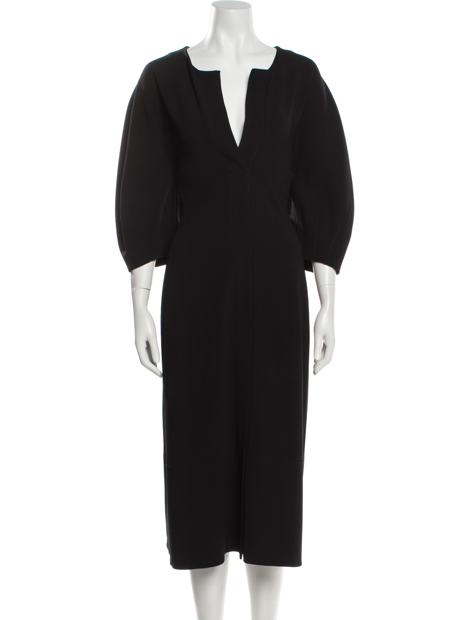 Proenza Schouler V-Neck Midi Length Dress