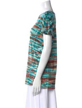 Proenza Schouler Tie-Dye Print Scoop Neck T-Shirt