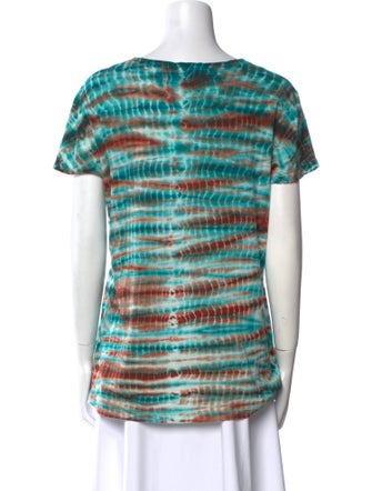 Proenza Schouler Tie-Dye Print Scoop Neck T-Shirt