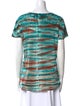Proenza Schouler Tie-Dye Print Scoop Neck T-Shirt
