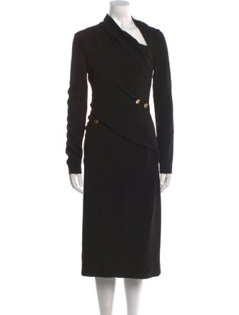 Proenza Schouler Mock Neck Midi Length Dress