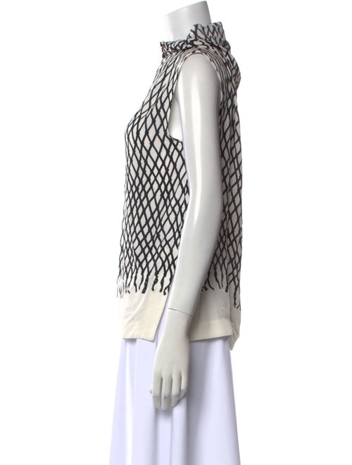 Proenza Schouler Printed Mock Neck Blouse