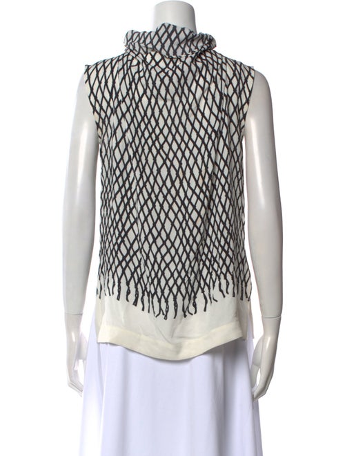 Proenza Schouler Printed Mock Neck Blouse