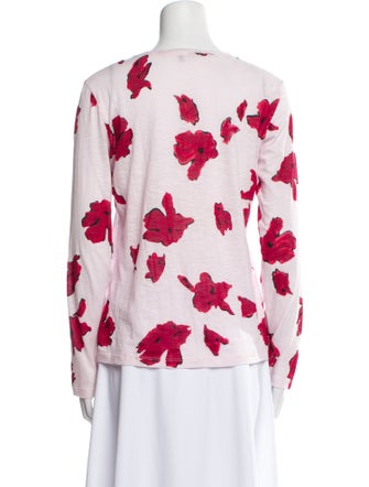 Proenza Schouler Floral Print Crew Neck Sweatshirt