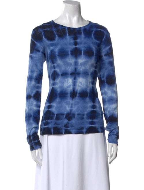 Proenza Schouler Tie-Dye Print Scoop Neck Top