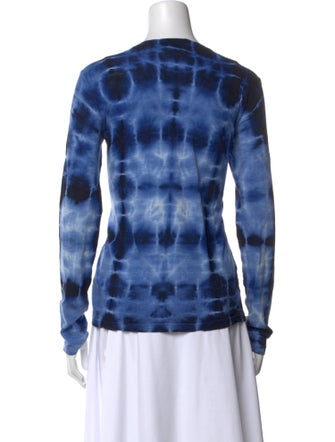 Proenza Schouler Tie-Dye Print Scoop Neck Top
