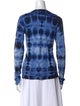 Proenza Schouler Tie-Dye Print Scoop Neck Top