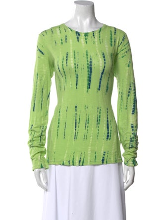 Proenza Schouler Tie-Dye Print Scoop Neck T-Shirt