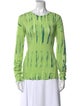 Proenza Schouler Tie-Dye Print Scoop Neck T-Shirt