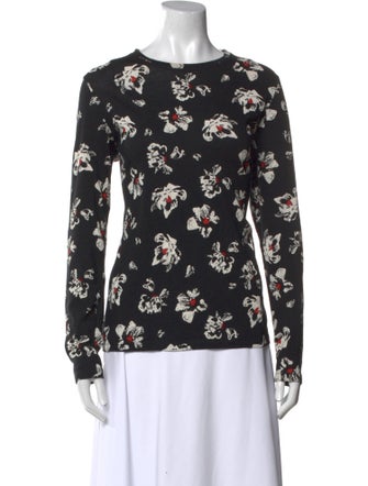 Proenza Schouler Floral Print Bateau Neckline Blouse