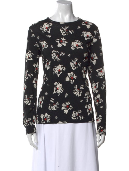 Proenza Schouler Floral Print Bateau Neckline Blouse