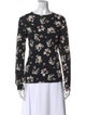 Proenza Schouler Floral Print Bateau Neckline Blouse