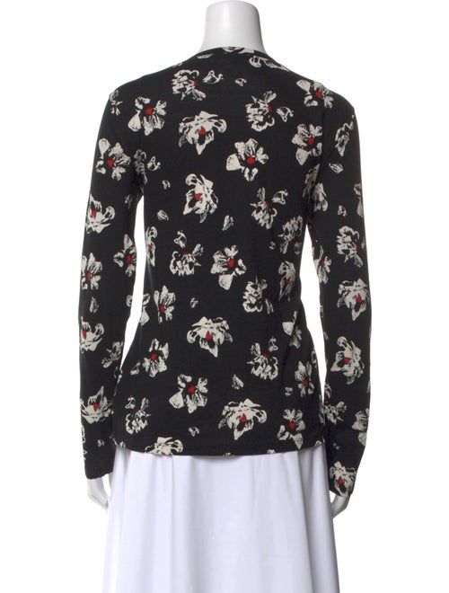 Proenza Schouler Floral Print Bateau Neckline Blouse