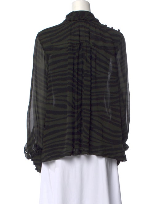 Proenza Schouler Silk Plaid Print Blouse