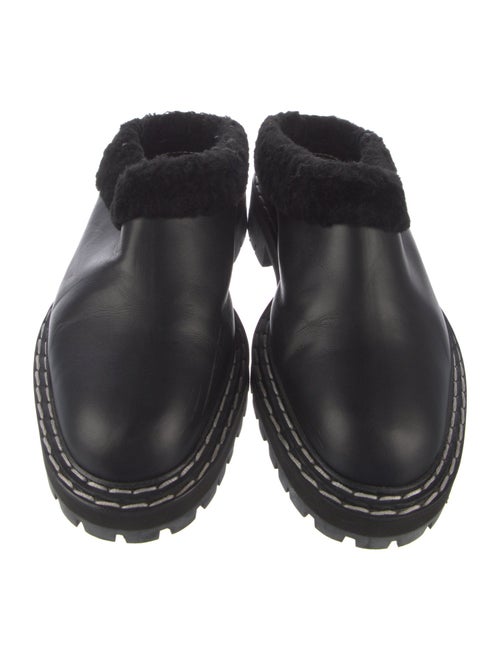 Proenza Schouler Leather Fur Trim Mules
