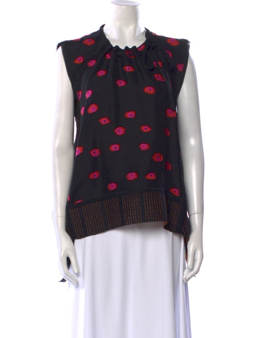 Proenza Schouler Printed Crew Neck Top