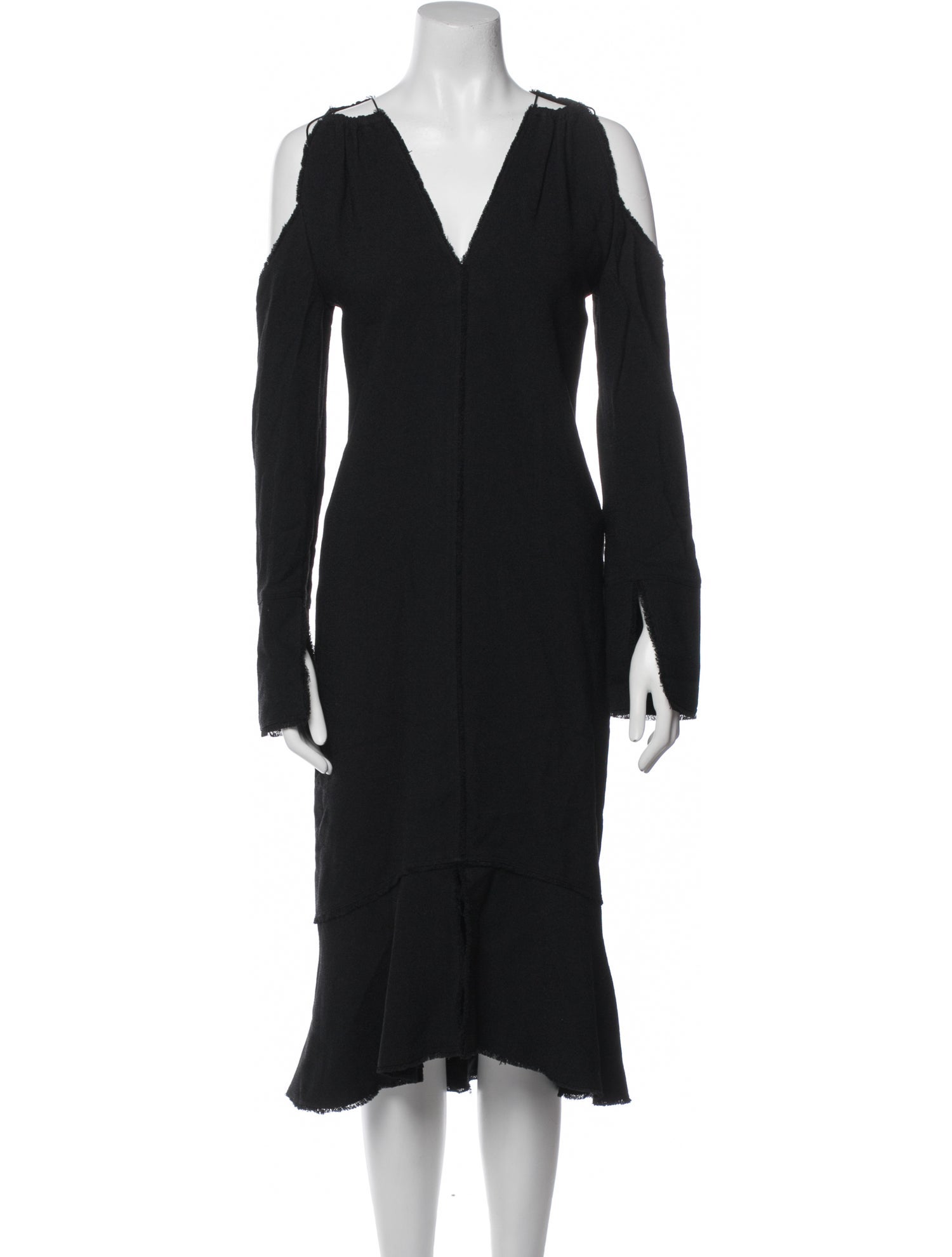 Proenza Schouler V-Neck Midi Length Dress