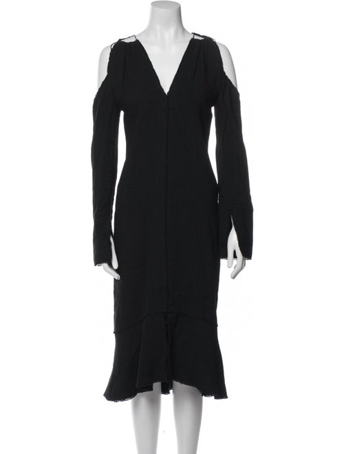 Proenza Schouler V-Neck Midi Length Dress