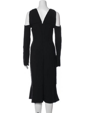 Proenza Schouler V-Neck Midi Length Dress