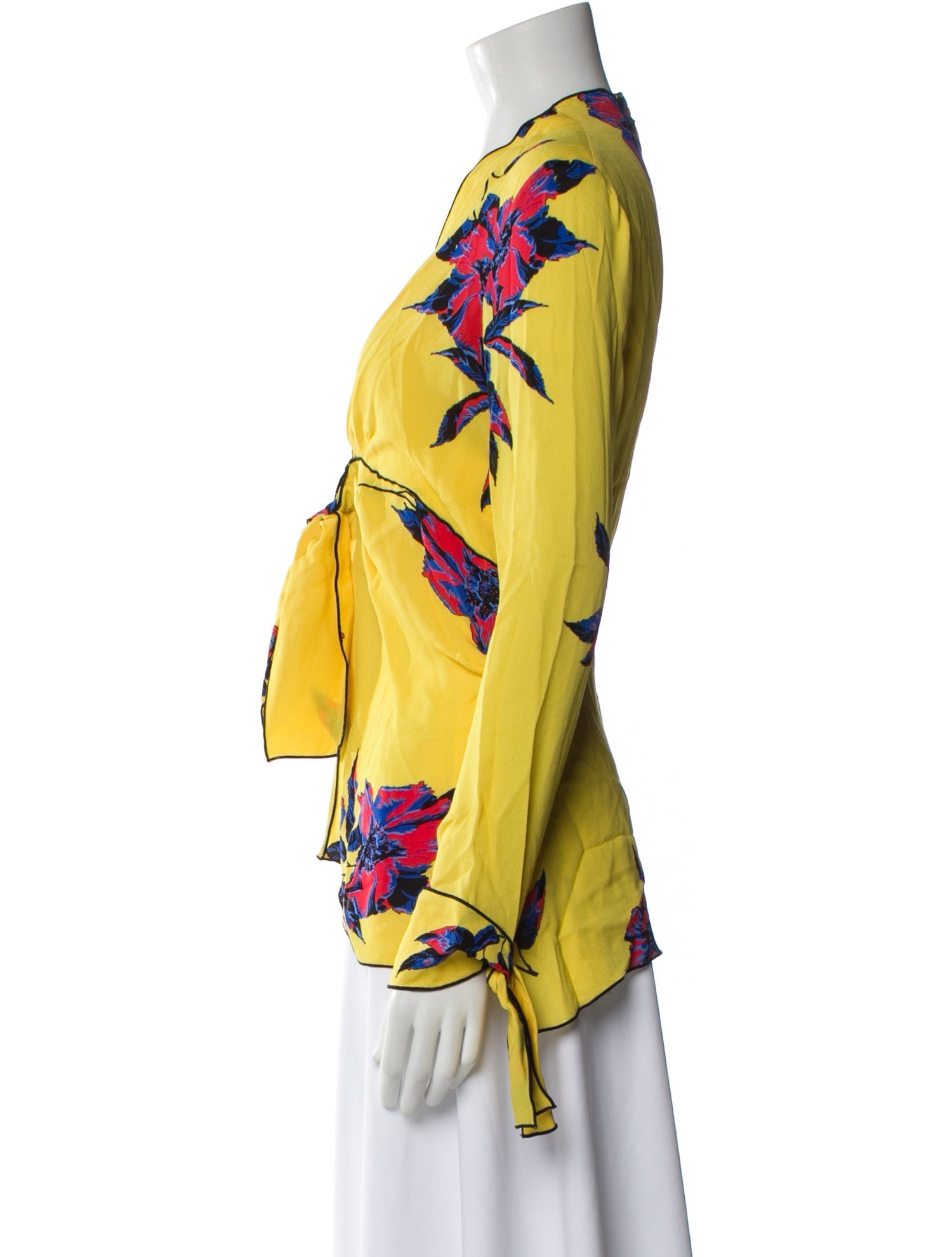 Proenza Schouler Silk Floral Print Blouse