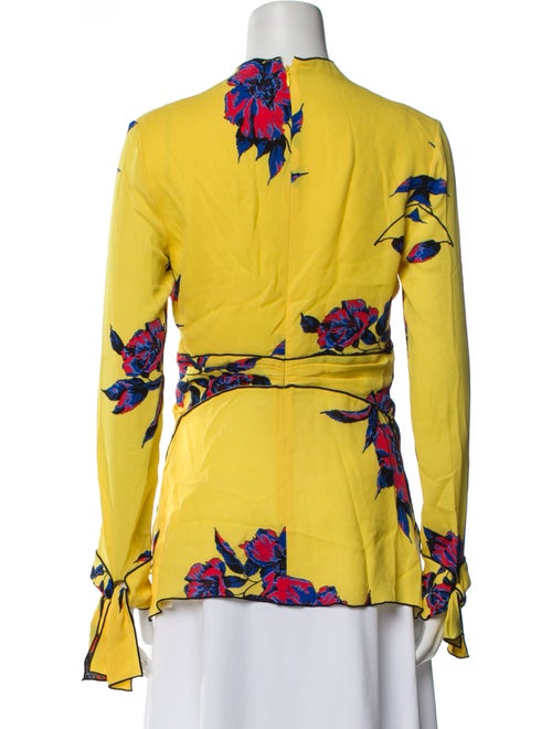 Proenza Schouler Silk Floral Print Blouse