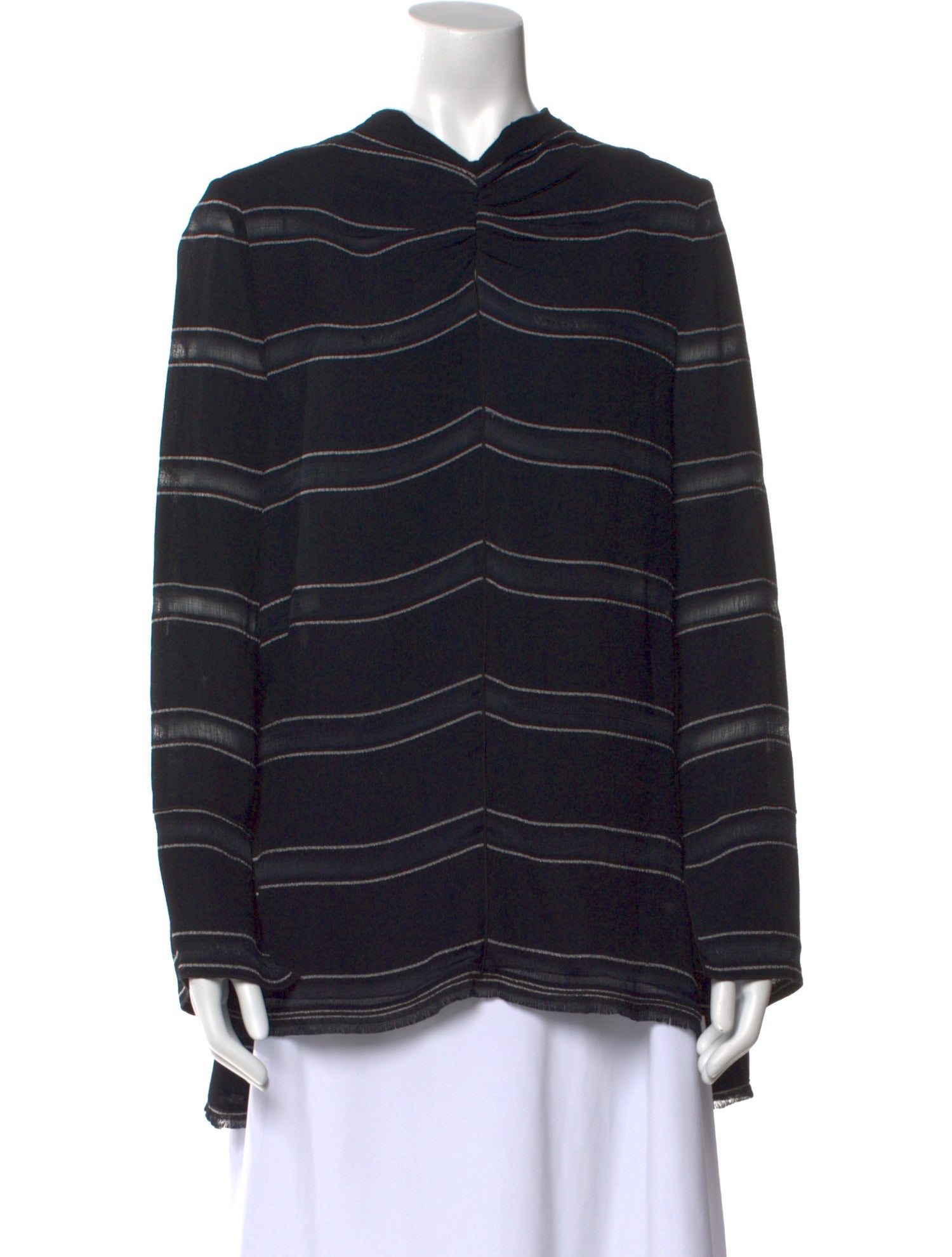 Proenza Schouler Silk Striped Sweatshirt