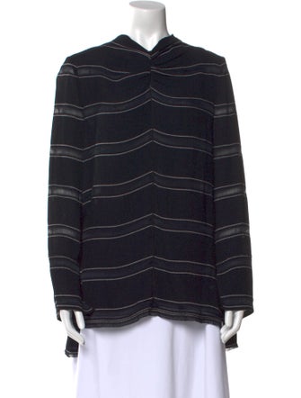Proenza Schouler Silk Striped Sweatshirt