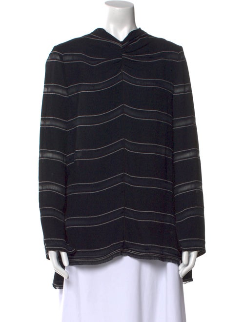 Proenza Schouler Silk Striped Sweatshirt