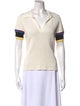 Proenza Schouler Colorblock Pattern V-Neck Polo