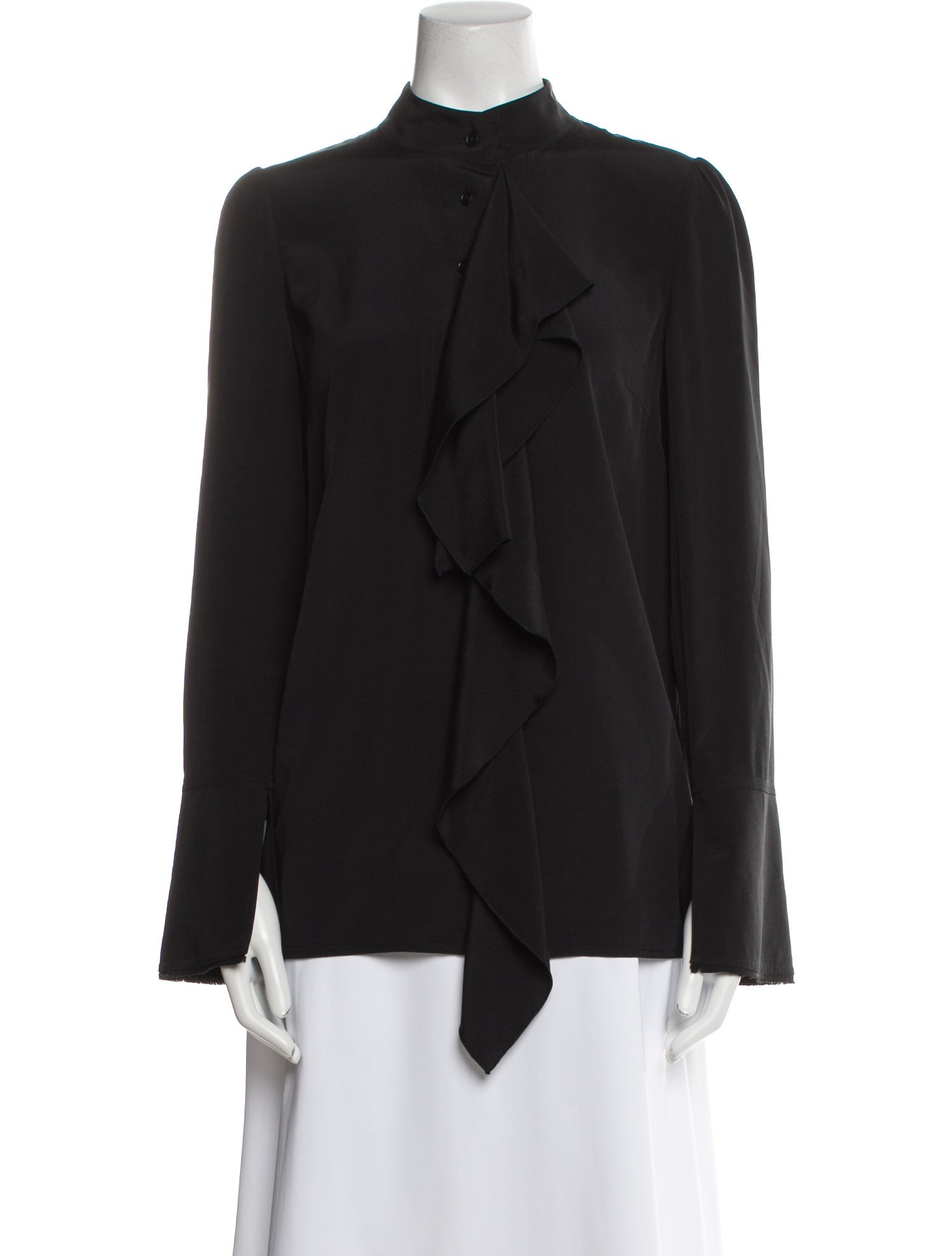 Proenza Schouler Silk Mock Neck Blouse