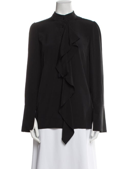 Proenza Schouler Silk Mock Neck Blouse