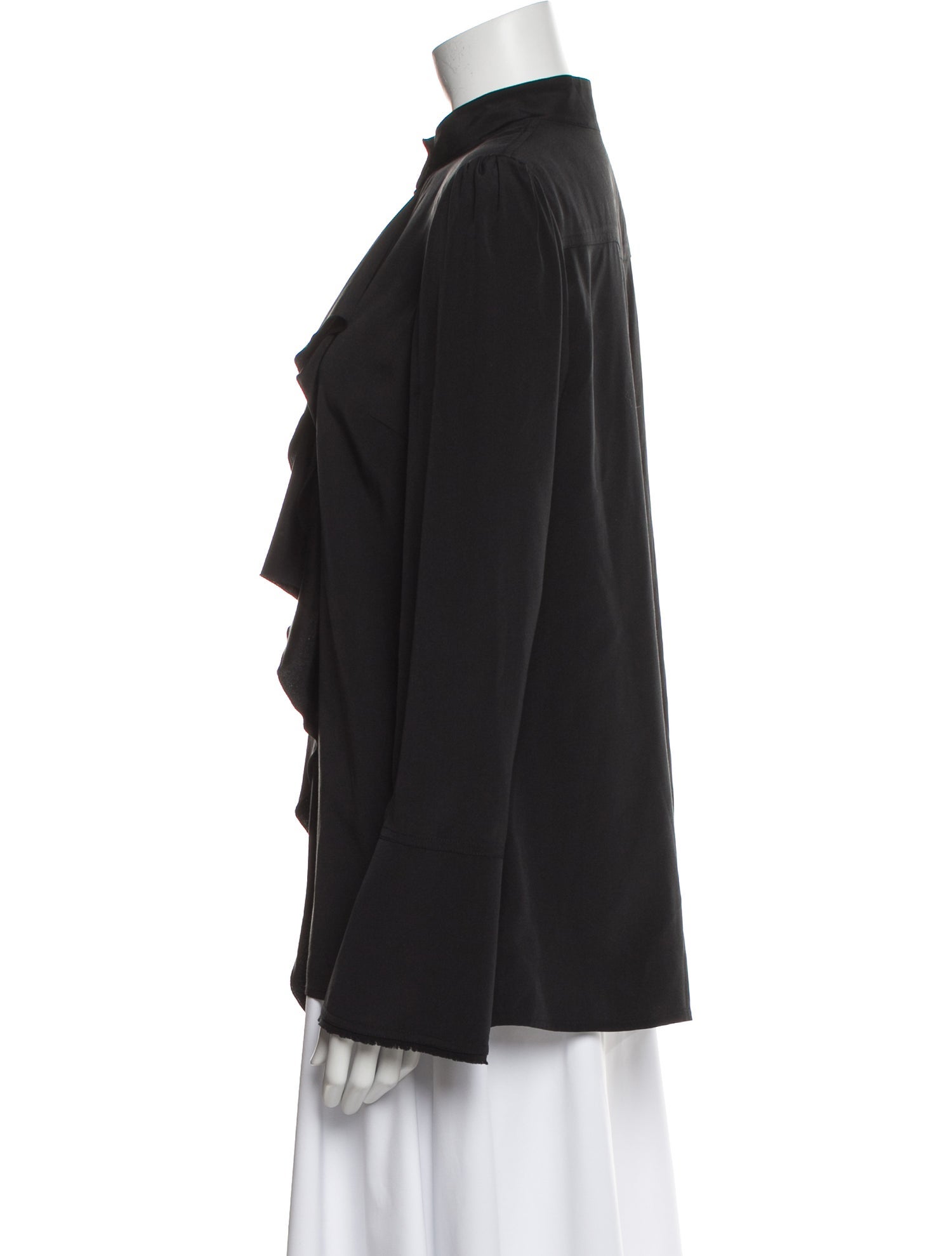 Proenza Schouler Silk Mock Neck Blouse