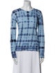 Proenza Schouler Tie-Dye Print Bateau Neckline T-Shirt