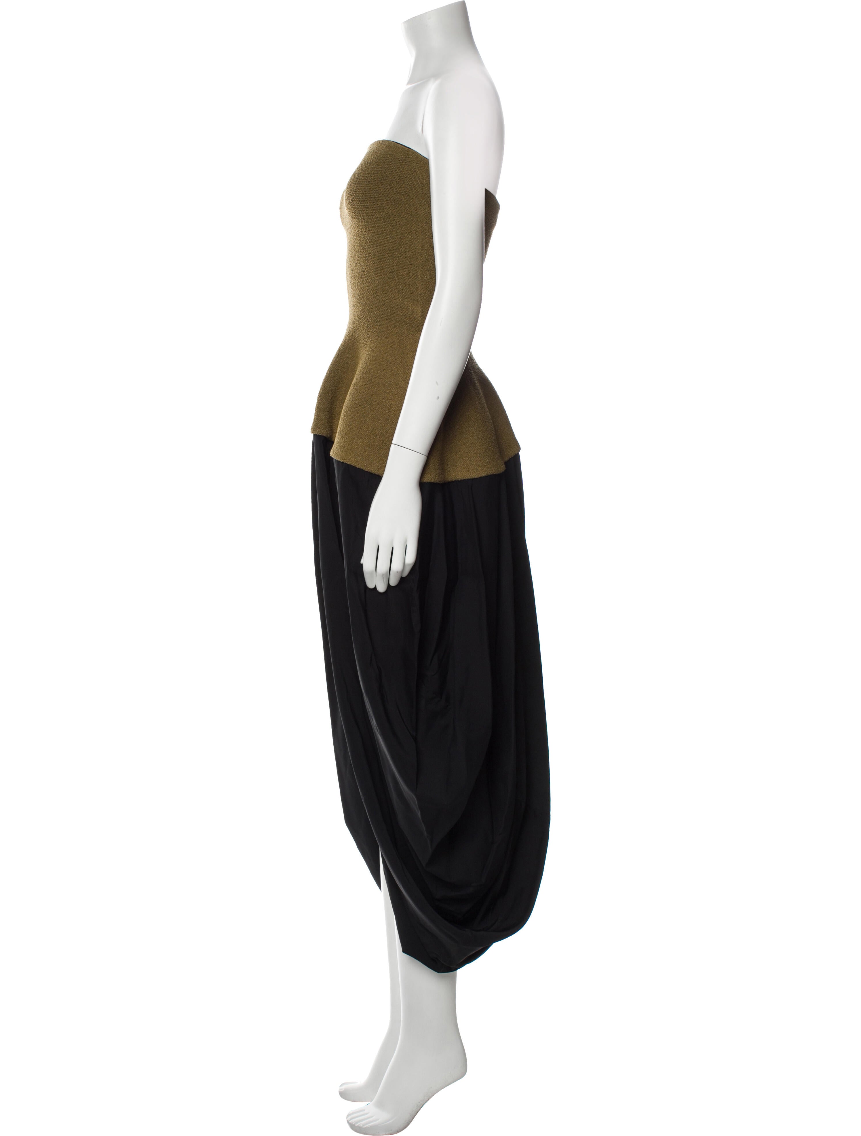 Proenza Schouler Colorblock Pattern Midi Length Dress