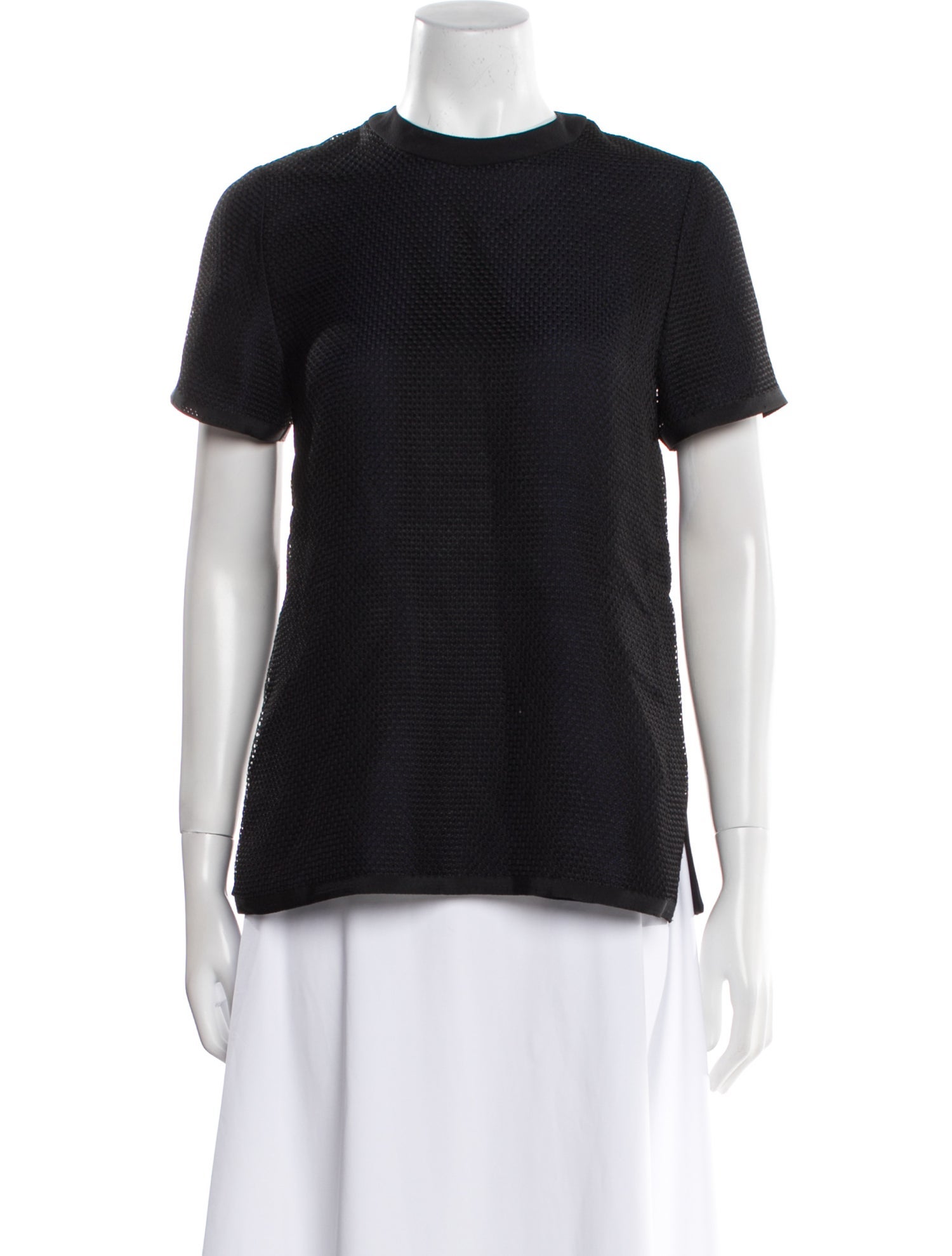 Proenza Schouler Mock Neck Short Sleeve T-Shirt