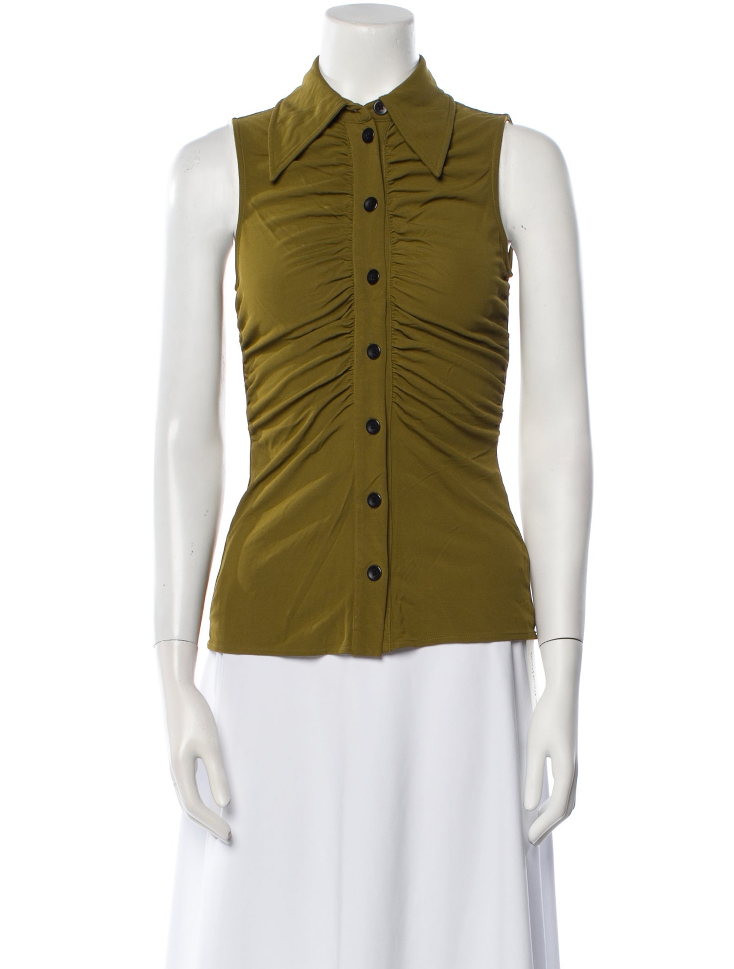 Proenza Schouler White Label Sleeveless Button-Up Top