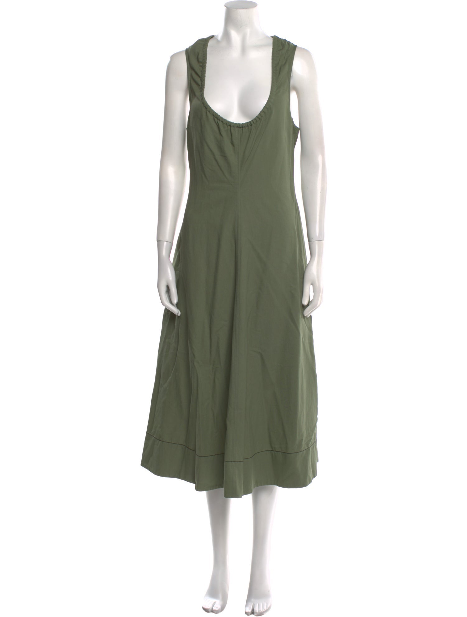 Proenza Schouler Scoop Neck Midi Length Dress