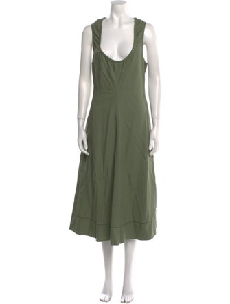Proenza Schouler Scoop Neck Midi Length Dress