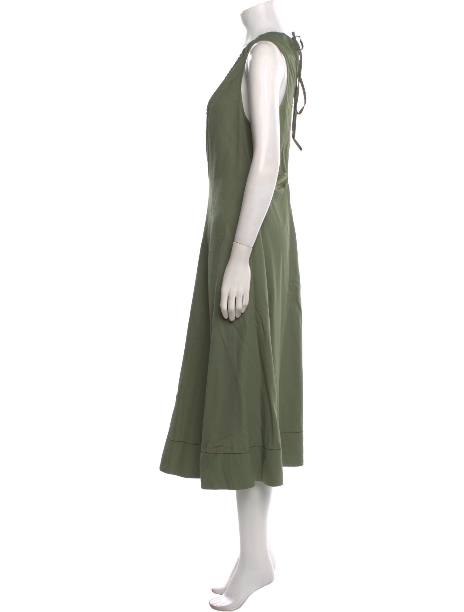 Proenza Schouler Scoop Neck Midi Length Dress