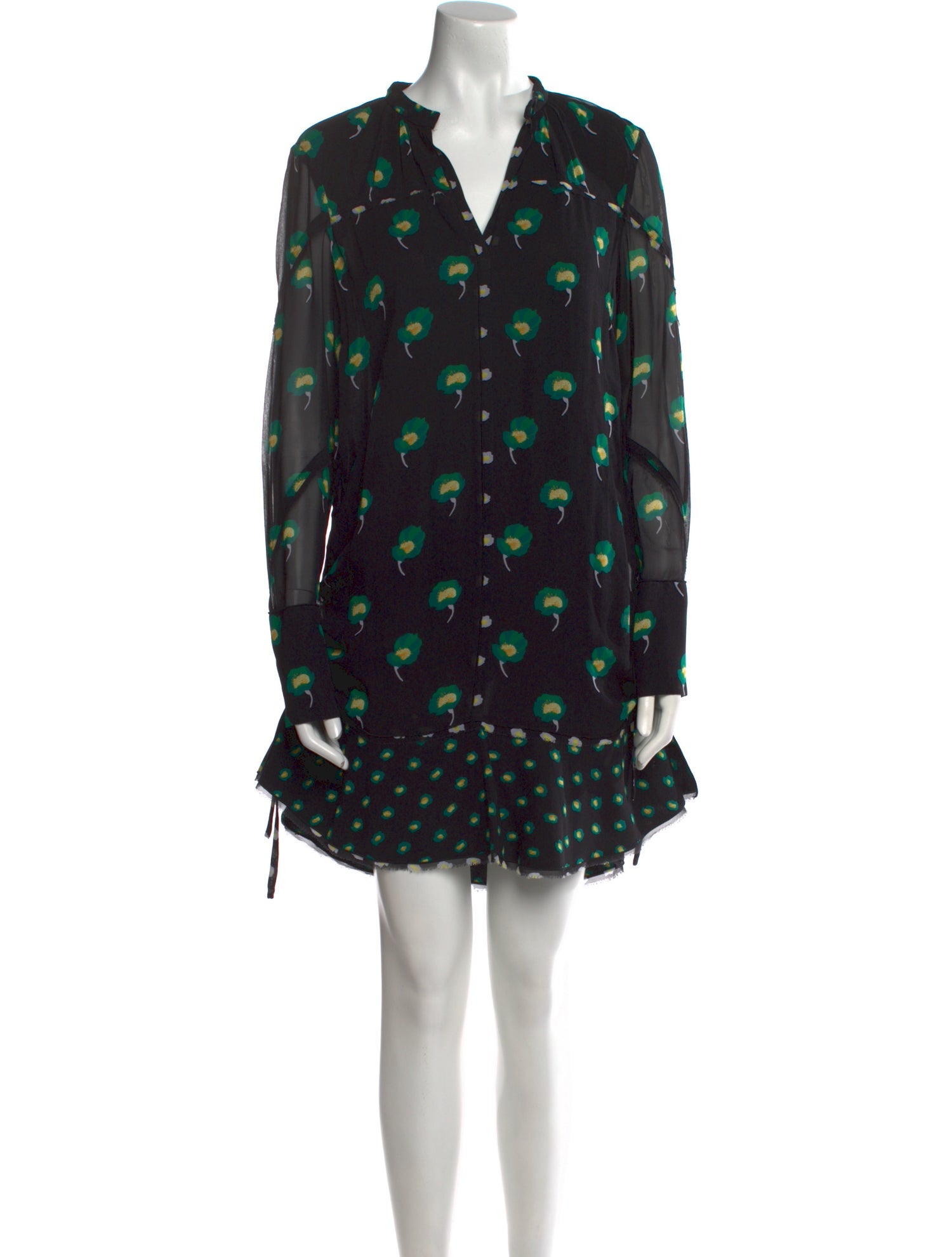 Proenza Schouler Floral Print Knee-Length Dress